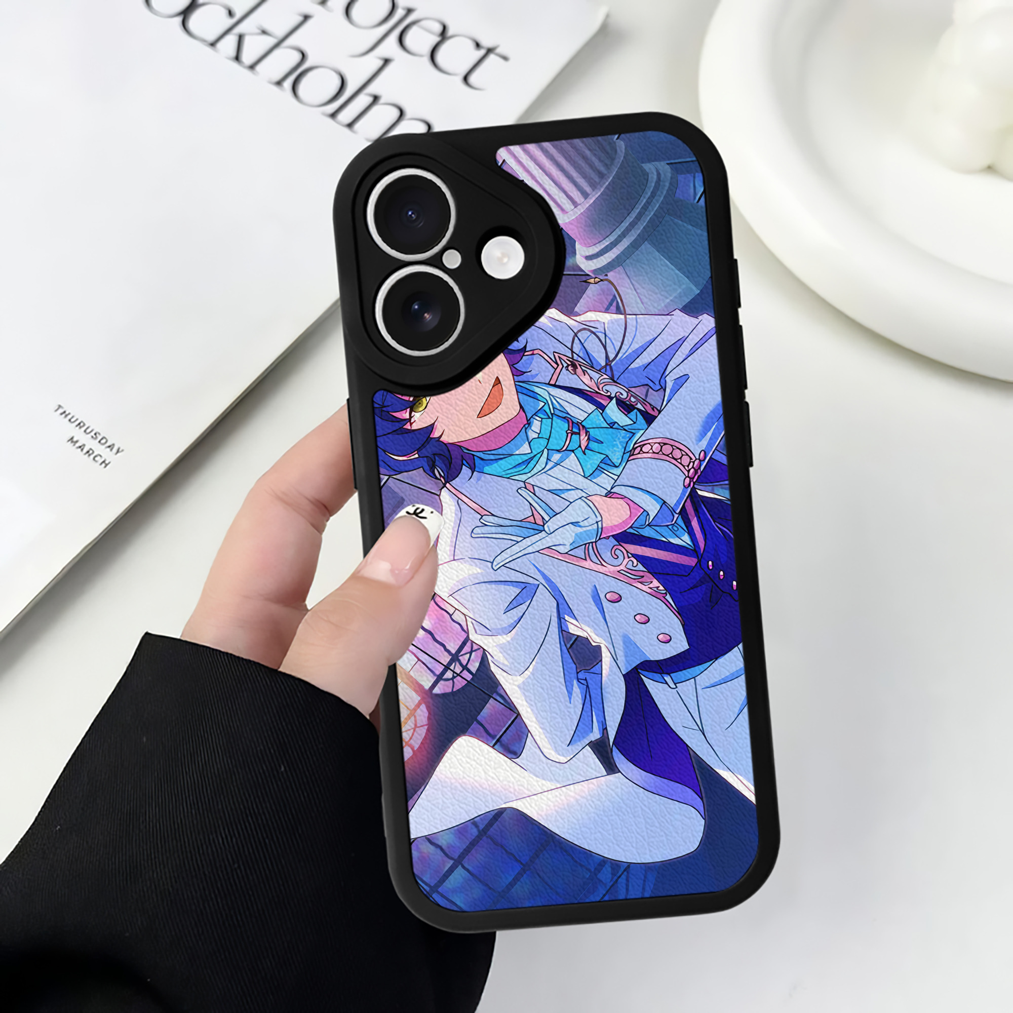 （画像用） あんさんぶるスターズ! Ensemble Stars 【iPhone 16シリーズ対応】シリコンスマホケース（レザー調） 材質：シリコン